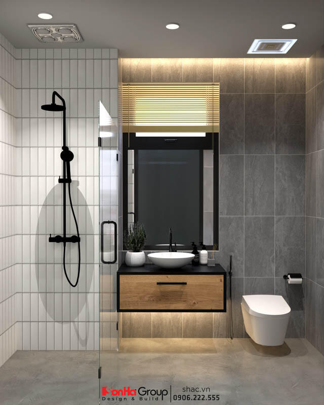 Thiết kế biệt thự hiện đại 3 tầng 158m2 tại Quảng Ninh - SH BTD 0099 58