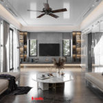 Thiết kế biệt thự hiện đại 3 tầng 158m2 tại Quảng Ninh - SH BTD 0099 80