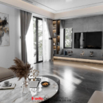 Thiết kế biệt thự hiện đại 3 tầng 158m2 tại Quảng Ninh - SH BTD 0099 83