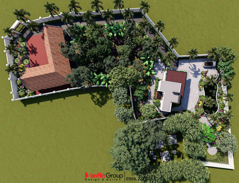 Thiết kế biệt thự sân vườn 2 tầng phong cách hiện đại tại Quảng Ninh - SH BTD 0101 24