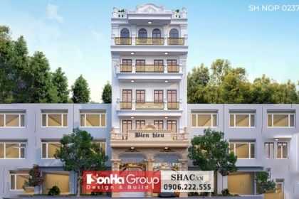 Thiết kế nhà phố kết hợp kinh doanh tân cổ điển