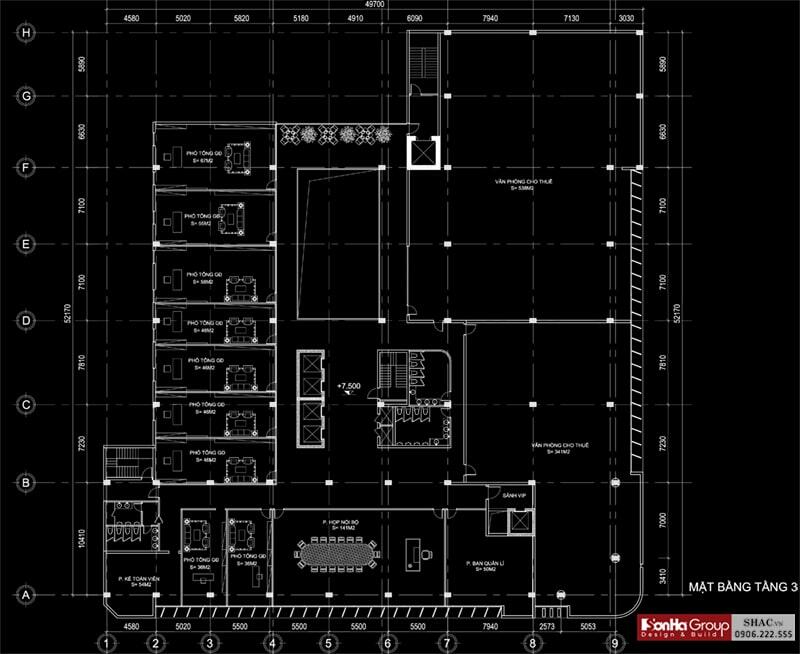 Kiến trúc hiện đại trong tòa nhà văn phòng tại Quảng Ninh