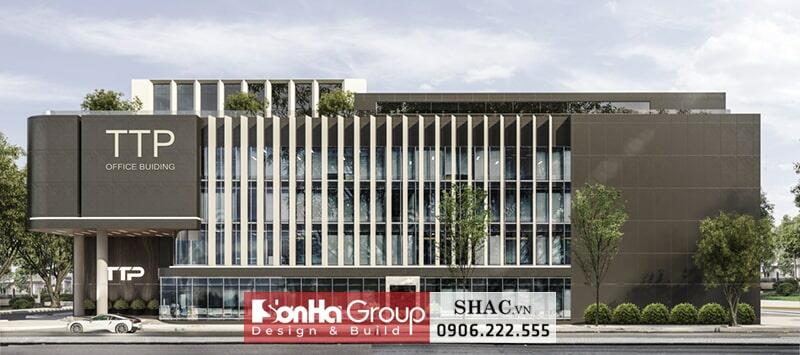 Thiết kế mặt tiền 52,1m tòa nhà tại Quảng Ninh