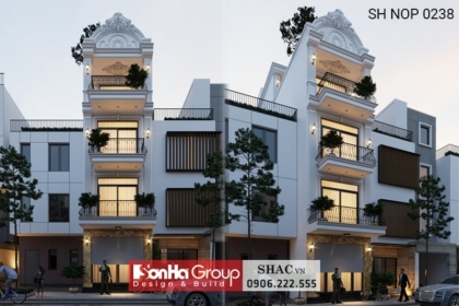 Nhà phố tân cổ điển 4 tầng