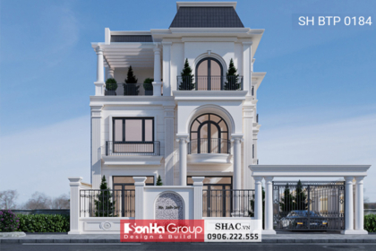 Mặt tiền biệt thự tân cổ điển Hải Phòng