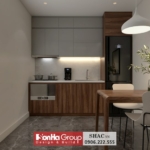 Không gian phòng khách bếp hiện đại