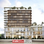 Thiết kế mặt tiền hiện đại của nhà khách quân khu