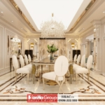 Thiết kế phòng khách tiệm vàng sang trọng