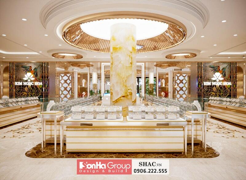Thiết kế sang trọng của tiệm vàng tại Vinhomes Thiết kế sang trọng của tiệm vàng tại Vinhomes