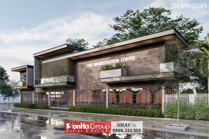 Thiết kế toà nhà văn phòng 2 tầng kiểu hiện đại