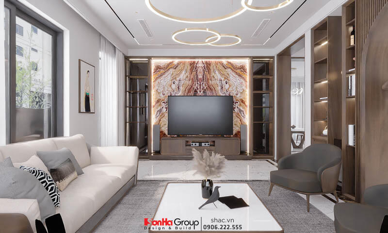 Thiết kế nhà biệt thự hiện đại 3 tầng đẹp tại Hải Phòng – SH BTD 0102 7