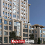 Mặt tiền nhà khách quân khu theo kiểu tân cổ điển