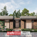 Mặt tiền 20m trong biệt thự hiện đại 1 tầng