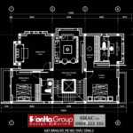 Thiết kế tầng 2 biệt thự đẹp 2 tầng Hải Phòng