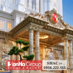 Mẫu thiết kế nhà khách 11 tầng kiểu tân cổ điển