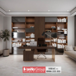 Bố trí phòng làm việc hiện đại trong căn hộ Vinhomes Hải Phòng