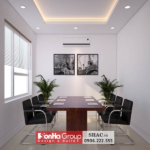 Ứng dụng màu gỗ laminate cho phòng họp hiện đại