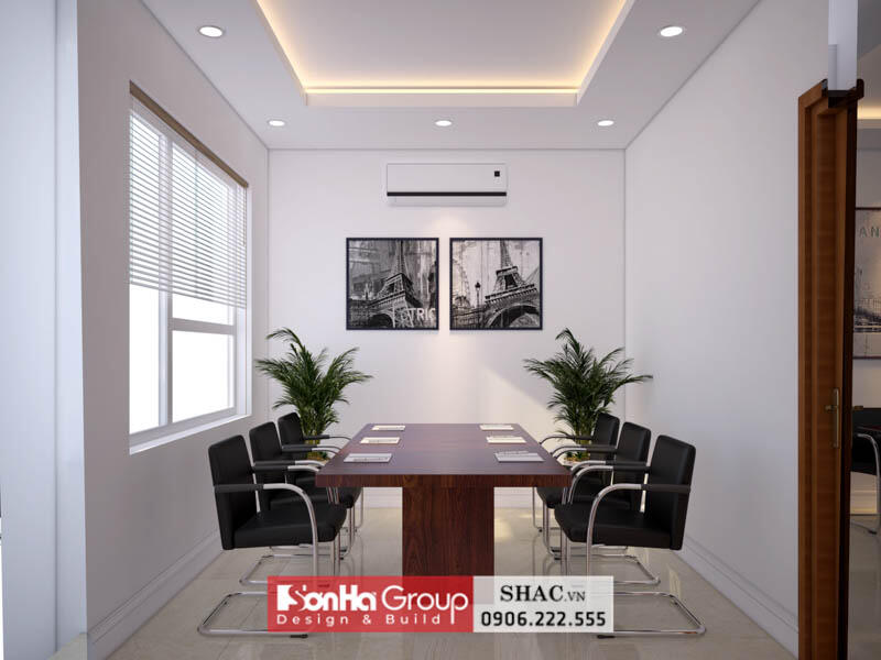 Ứng dụng màu gỗ laminate cho phòng họp hiện đại