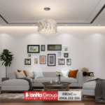 Thiết kế phòng khách tiện nghi biệt thự Waterfront City Hải Phòng