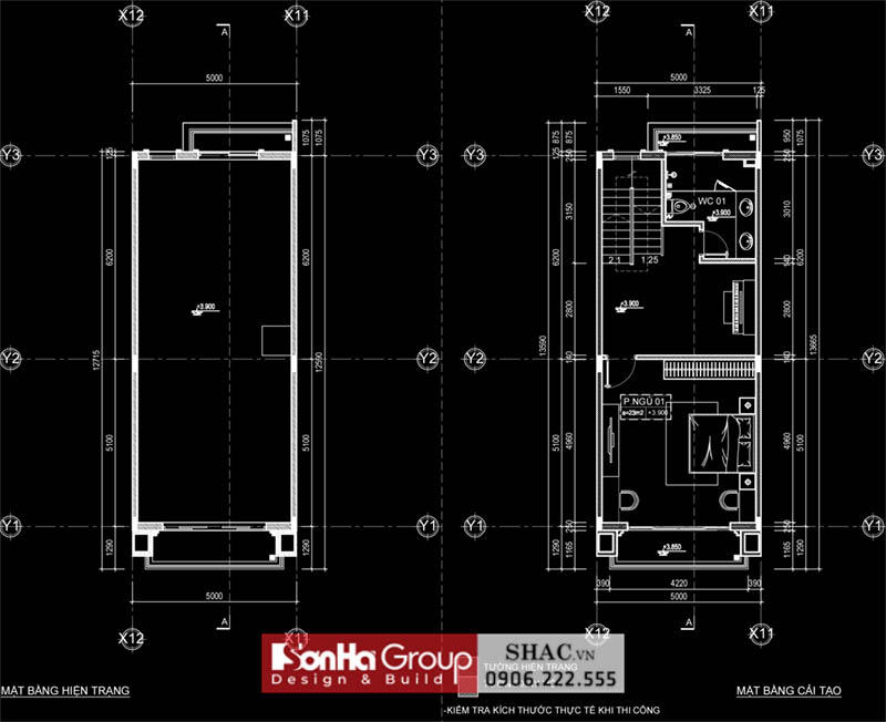 Chi tiết thiết kế nội thất mặt bằng tầng 2 biệt thự Vinhomes Marina Hải Phòng