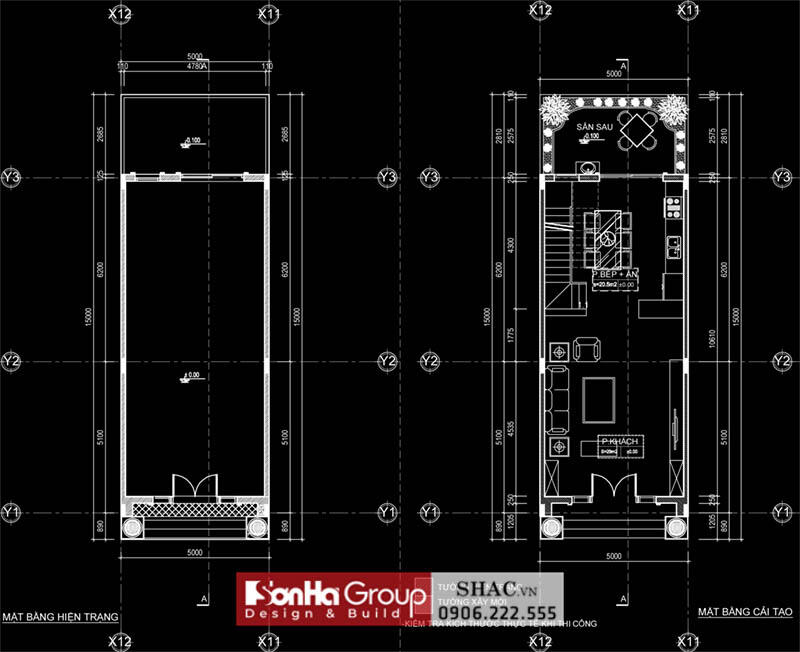 Chi tiết thiết kế nội thất mặt bằng tầng 1 biệt thự Vinhomes Marina Hải Phòng