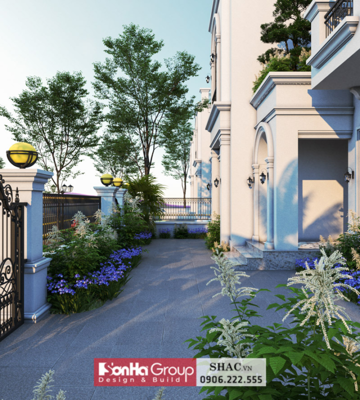 Góc sân vườn biệt thự đẹp Hải Phòng