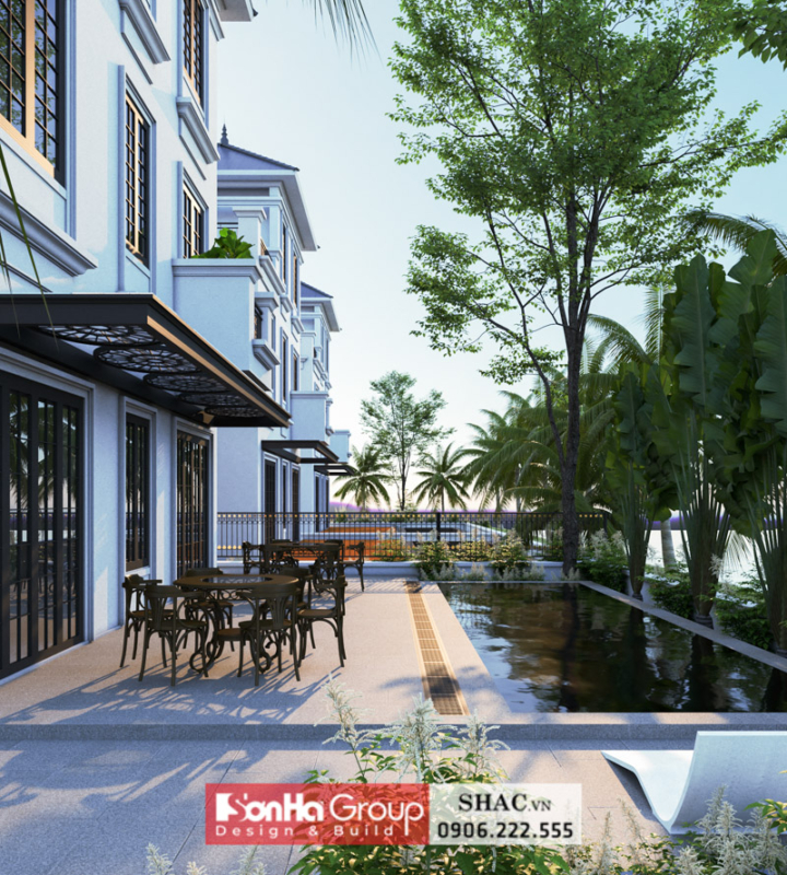 Khuôn viên thiết kế biệt thự nghỉ dưỡng tân cổ điển Đồ Sơn