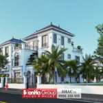 Ngoại thất biệt thự tân cổ điển đẹp 3 tầng