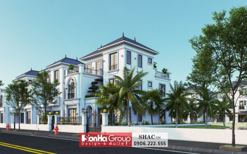 Ngoại thất biệt thự tân cổ điển đẹp 3 tầng Ngoại thất biệt thự tân cổ điển đẹp 3 tầng