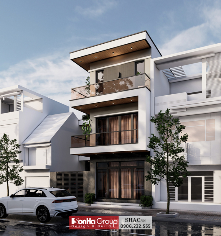 Thiết kế 3 tầng ấn tượng trong biệt thự hiện đại