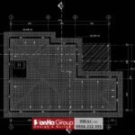 Bản vẽ tầng mái biệt thự hiện đại