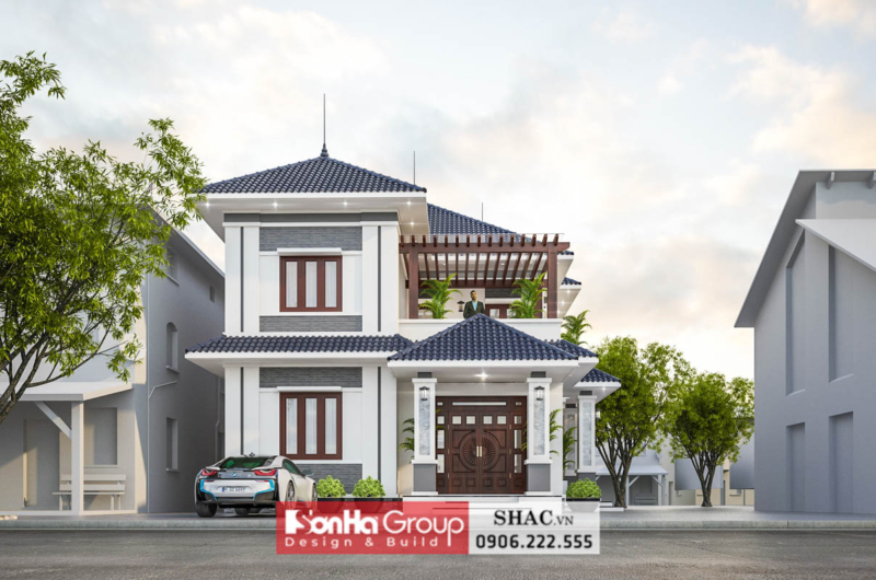 Mẫu thiết kế biệt thự hiện đại 2 tầng đẹp Mẫu thiết kế biệt thự hiện đại 2 tầng đẹp