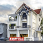 Mặt tiền 3 tầng biệt thự đẹp tân cổ điển