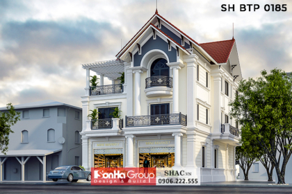 Mẫu thiết kế biệt thự đẹp 3 tầng 192m2 Hải Phòng