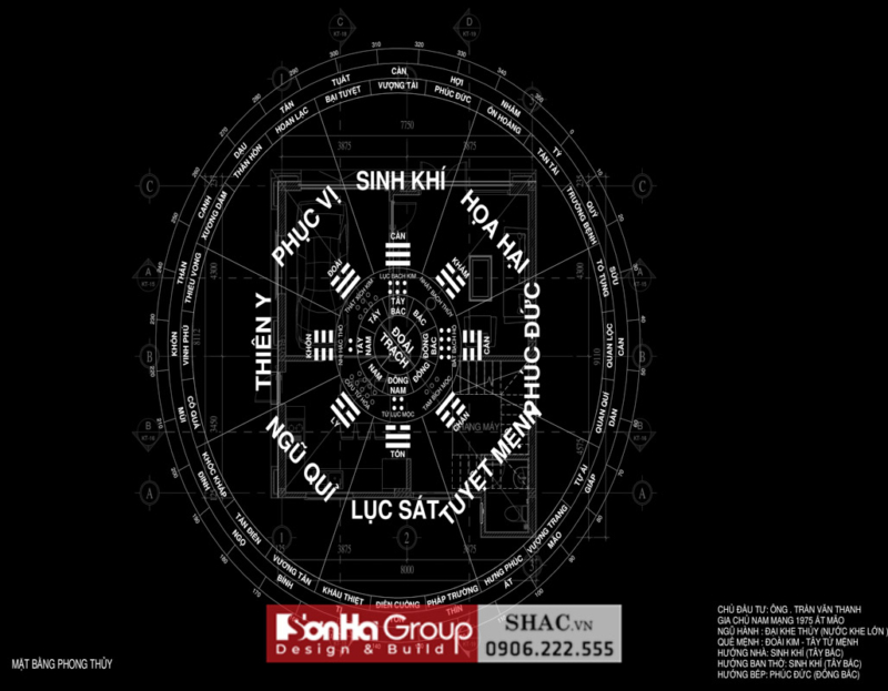 Mặt bằng phong thủy biệt thự tân cổ điển đẹp Quảng Ninh