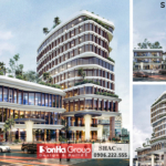 Thiết kế mặt tiền nhà khách quân khu hiện đại