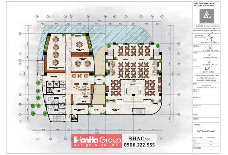 Bản vẽ tầng 3 mặt bằng nhà khách quân khu 11 tầng tại Thanh Hóa Bản vẽ tầng 3 mặt bằng nhà khách quân khu 11 tầng tại Thanh Hóa