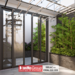 Thiết kế sân thượng thoáng mát biệt thự 3 tầng