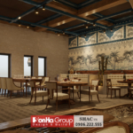 Thiết kế nội thất khu vực nhà hàng theo kiểu địa trung hải