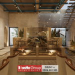 Phong cách địa trung hải phía trong khu vực bể cá của nhà hàng