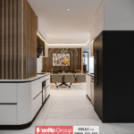 Không gian thiết kế phòng khách hiện đại tông màu sáng