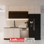 Phòng khách liền phòng bếp ấn tượng