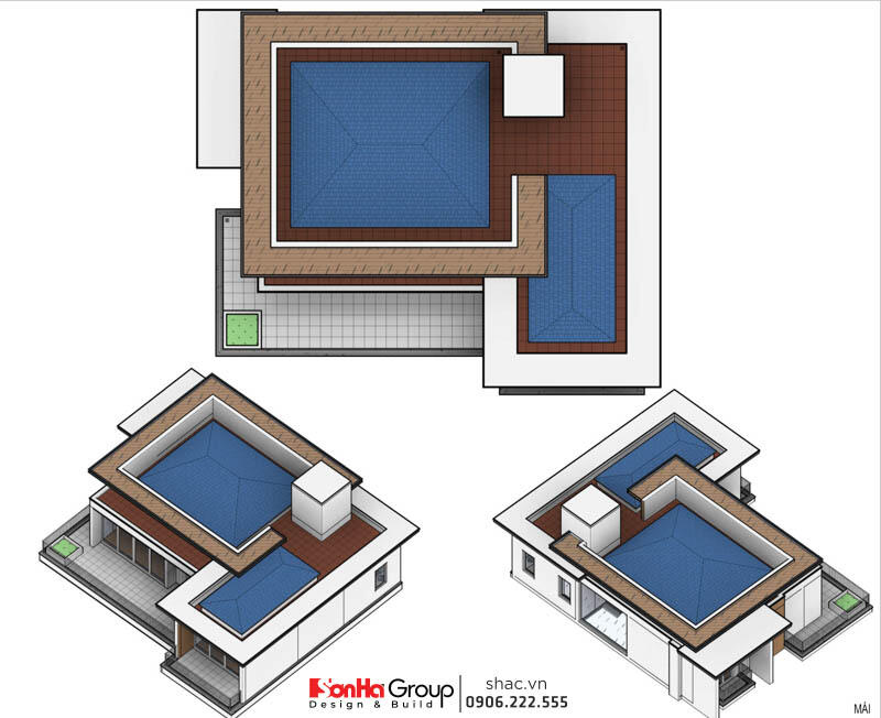 Thiết kế và thi công trọn gói biệt thự hiện đại 3 tầng Quảng Bình - SH BTD 0106 5