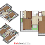 Thiết kế và thi công trọn gói biệt thự hiện đại 3 tầng Quảng Bình - SH BTD 0106 61