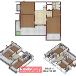 Thiết kế mặt bằng biệt thự tầng 3 tại Quảng Bình