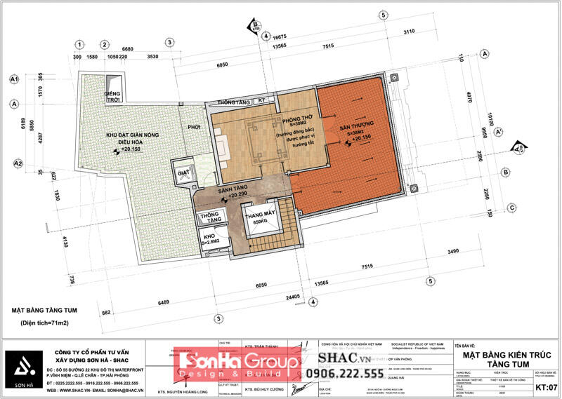 Thiết kế trọn gói kiến trúc và nội thất văn phòng 1300m2 tại Hà Nội - SH VP 0051 152 Thiết kế trọn gói kiến trúc và nội thất văn phòng 1300m2 tại Hà Nội - SH VP 0051 152