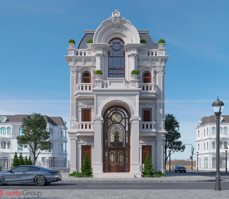 Thiết kế biệt thự tân cổ điển 3 tầng tại Hà Nội công năng tối ưu - SH BTP 0188 13 Thiết kế biệt thự tân cổ điển 3 tầng tại Hà Nội công năng tối ưu - SH BTP 0188 13