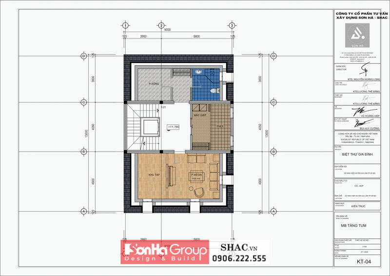 Thiết kế biệt thự tân cổ điển 3 tầng tại Hà Nội công năng tối ưu - SH BTP 0188 6