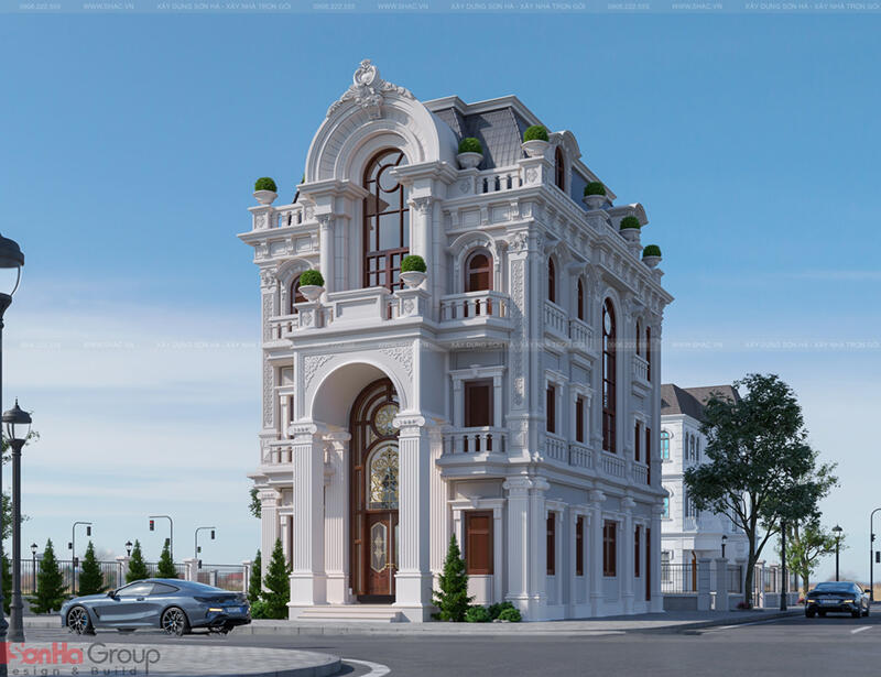 Thiết kế biệt thự tân cổ điển 3 tầng tại Hà Nội công năng tối ưu - SH BTP 0188 14 Thiết kế biệt thự tân cổ điển 3 tầng tại Hà Nội công năng tối ưu - SH BTP 0188 14