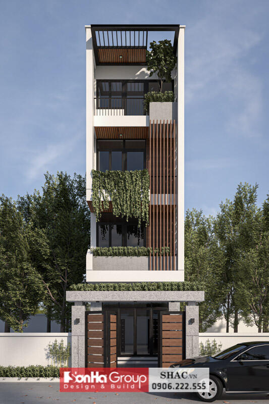 Thiết kế thi công nhà phố hiện đại đẹp và lạ tại Hải Phòng - SH NOD 0239 133